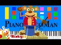 BabyTV The Monkey Slow EASY Medium 4K Piano Tutorial