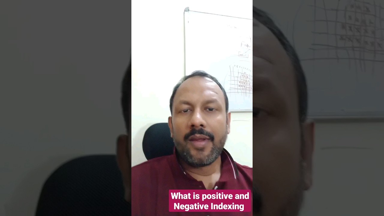 What is positive and Negative indexing in Python #interviewquestions