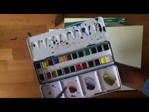 Mixing watercolour colours with @oliverpyle-ourlandscape4442