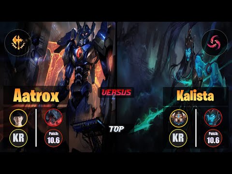 Peanut AATROX (Top) [Conqueror] VS KALISTA - Challenger KR Patch 10.6