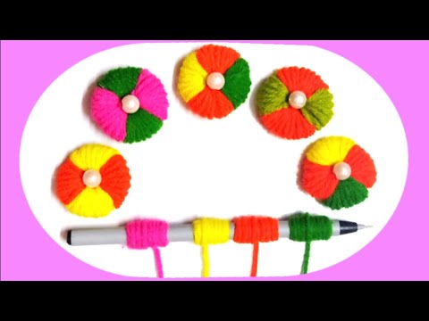 It's so Beautiful 🌷🌹 Superb Flower Making Idea with Wool - Hand Embroidery Amazing Flower Design