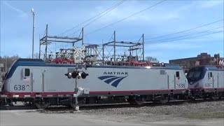 preview picture of video 'Amtrak #6 with Two New ACS-64s Leaves Ottumwa, Iowa'