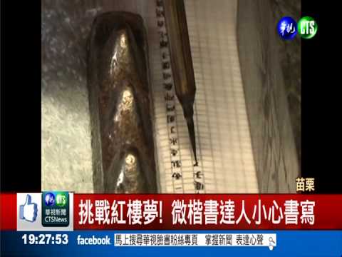 每字0.22公分大! 微楷書挑戰紅樓夢