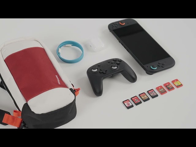 Vídeo relacionado con tomtoc Bandolera Bolso Sling Bag compatible con Nintendo Switch 2 Console 2025, Bolsa protectora Funda portátil de viaje para juegos con 8 ranuras para cartuchos, cargador y accesorios, Negro