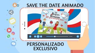 Vídeo de Vídeo animado Exclusivo / convite - save the date
