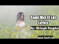 sami met et let lyrics] sami met et ket karaoke_/mirlongki rongphar/