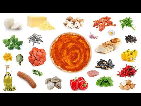 English Vocabulary - PIZZA TOPPINGS