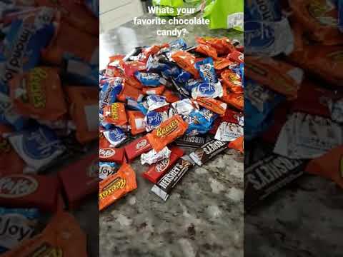 This is KitKat, Reeses cups, Hershey, Yonk, and Almond Joy. #candy #chocolate