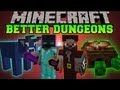 Minecraft: BETTER DUNGEONS (BOSSES, MOBS, MASSIVE DUNGEONS) Chocolate Quest Mod Showcase