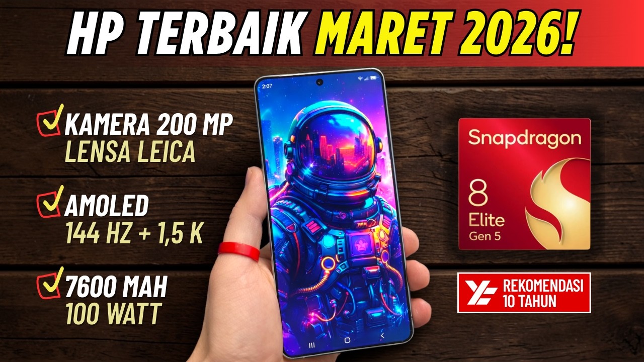 5 Rekomendasi HP TERBAIK MARET 2026! Versi YATEKNO