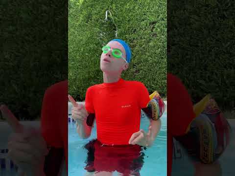 Kids BEFORE vs NOW in the pool 😂 #shorts