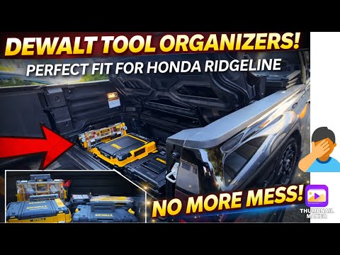 Dewalt’s TSTAK Perfect FIT for RIDGELINE Honda Truck IN BED storage! Organization Tool System