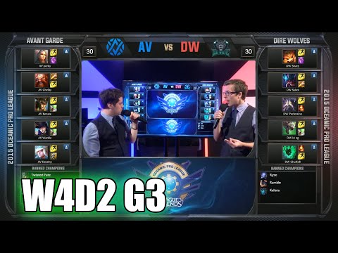 Avant Garde vs Dire Wolves | OPL Summer 2015 Split 2 Oceanic Pro League Week 4 Day 2 | AV vs DW