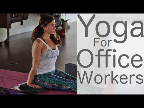 30 Minute Glowing Yoga Body Workout for (Office Workers) Featuring HealthnutNutrition