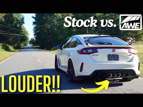 FL5 Honda Civic Type-R Stock Exhaust vs AWE Touring: Cold Start, Rev and Acceleration Sound