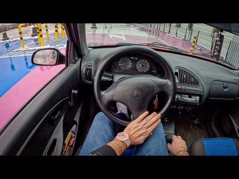 1999 Citroen Saxo [1.1 I 54HP] |0-100| POV Test Drive #1450 Joe Black