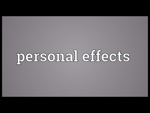 Personal effects Meaning