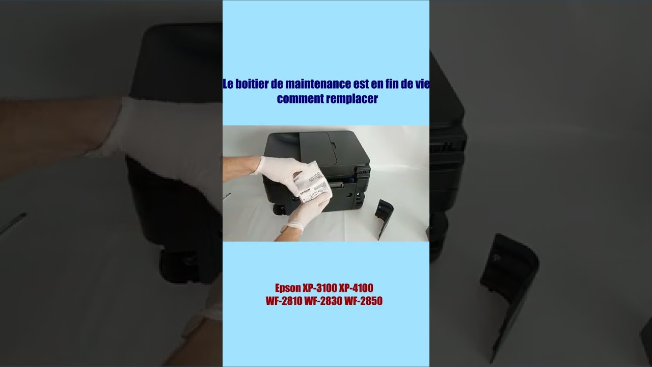 Le boitier de maintenance est en fin de vie Epson XP-3100 XP-4100 WF-2830 WF-2850 #Shorts