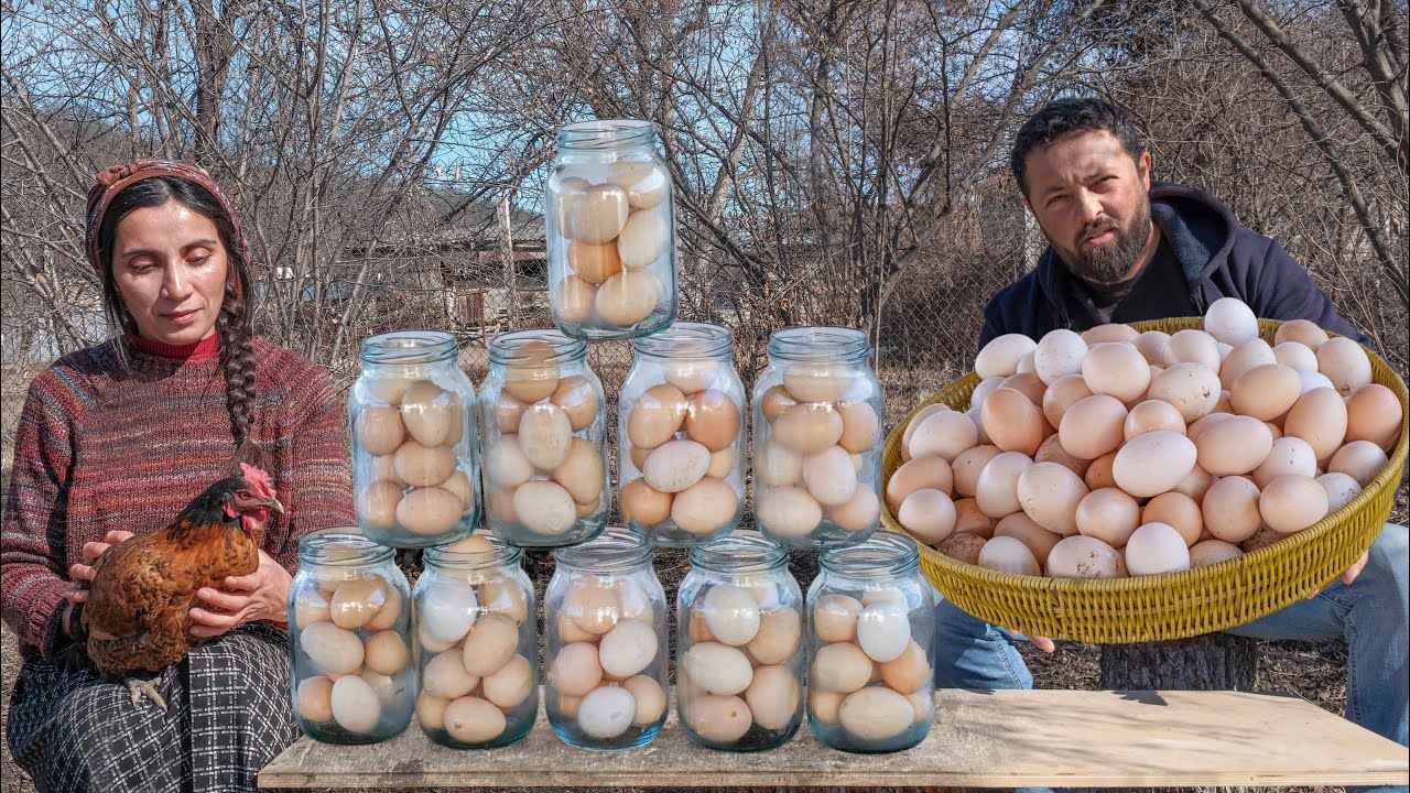 Winter Provision in the Village - Long-term storage of eggs! Family Farm Life