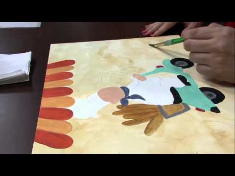 Mulher.com 01/05/2015 Soraia Leite - Quadro para cozinha pintura country Parte 1/2