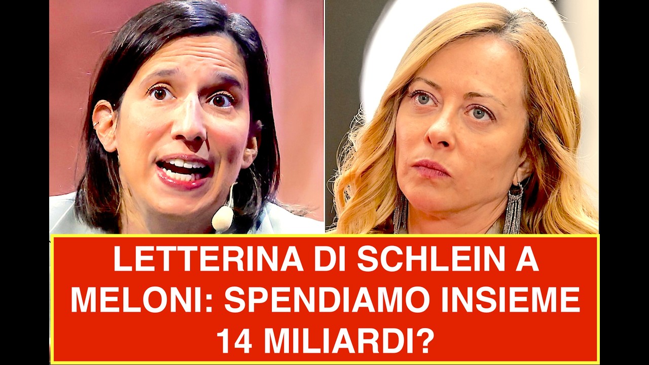 LETTERINA DI SCHLEIN A MELONI: SPENDIAMO INSIEME 14 MILIARDI?