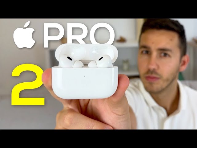 Vídeo relacionado con Apple AirPods Pro 2 Auriculares inalámbricos, Auriculares Bluetooth, cancelación Activa de Ruido, Audífono, Modo Sonido Ambiente, Audio Espacial Personalizado, Sonido de Alta fidelidad, Carga USB C