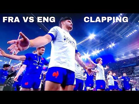 France wins 6-Nations and makes Grand Slam - Nice clapping