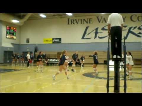 Irvine Valley's women's volleyball team beats Fullerton - 2012