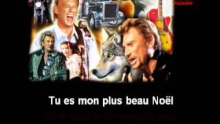 KARAOKE MON PLUS BEAU NOEL JOHNNY HALLYDAY
