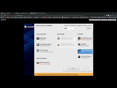 Installing & configuring Centos 8 via Apache CloudStack and VSphere