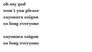 Sayonara Saigon av Mikhael Paskalev (lyrics)