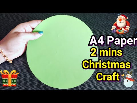 2 minutes A4 Paper Christmas Greeting card | Cute and Easy Card Idea for Christmas | Easy Kids Craft