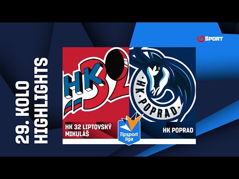 29. kolo: HK 32 Liptovský Mikuláš – HK Poprad 3:7 (0:0, 0:5, 3:2)