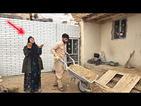 What was the reason for installing an iron beam at the entrance to Grandma's magical cave?