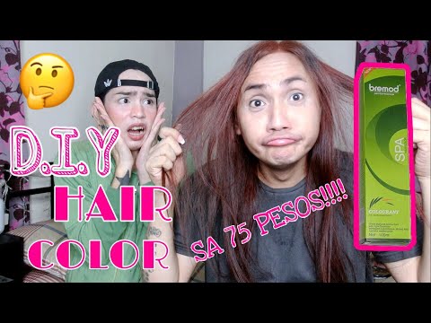 DIY HAIR COLOR BREMOD SA HALAGANG 75 PESOS !!! REVIEW (Ok ba O hindi) | beki lovers | gay couple Video