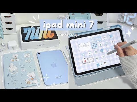 ☁️ ɴᴇᴡ ipad mini 7 unboxing aesthetic ✨ apple pencil pro + accessories ♡