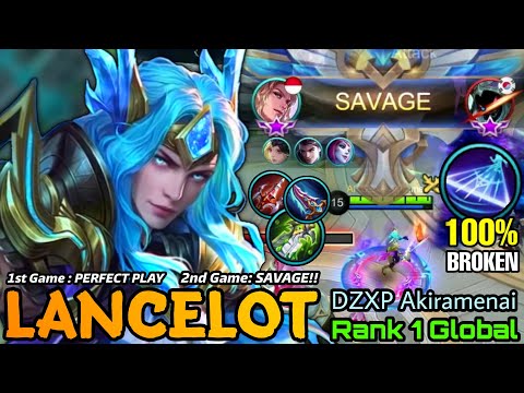 Lancelot SAVAGE! This Damage is Broken!! - Top 1 Global Lancelot by DZXP Akiramenai - MLBB