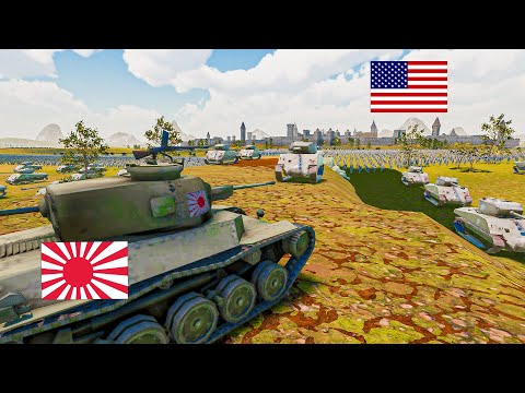 JAPAN ARMY SIEGE THE U.S FORTRESS | Ultimate Epic Battle Simulator 2 UEBS 2