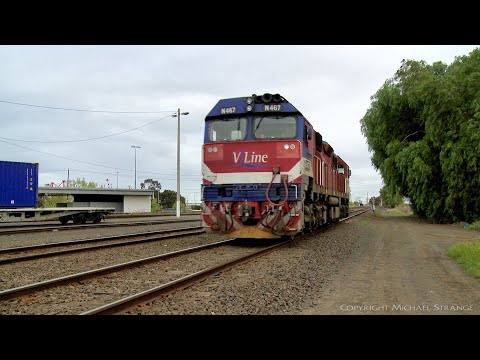 Vline Diesel Locomotives N464 & N467 (24/9/2009) - PoathTV Australian Trains & Railways