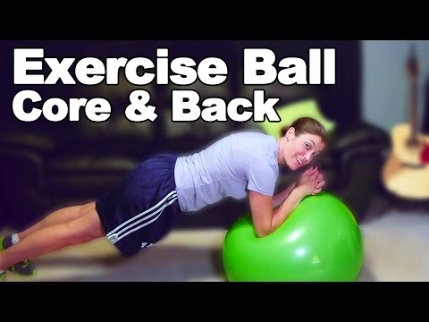 Exercise Ball Core and Back Strengthening Exercises (Moderate) - Ask Doctor Jo Video