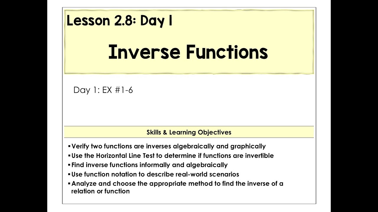 2.8-A Inverse Functions Video