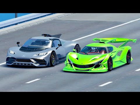 Apollo Intensa Emozione with NOS vs Mercedes-AMG Project - Drag Race 20 KM