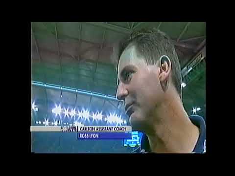 2002 Rd 5 - Qtr Time - Raw Footage - Carlton North Melbourne - Francis Leach interviews Ross Lyon