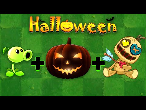 Pumpkin Halloween + Woodoo Doll + Peashooter - Plants vs Zombies Fusion Animation ❤️ Bit Pixel