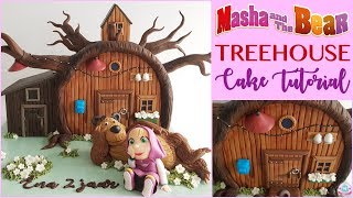 MASHA & THE BEAR 3D TREEHOUSE CAKE TUTORIAL  A