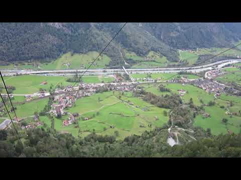 Luftseilbahn Silenen - Chilcherberge Talfahrt 2021 - Cable Car Switzerland