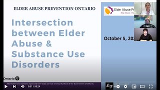 Intersection between Elder Abuse and Substance use Disorders