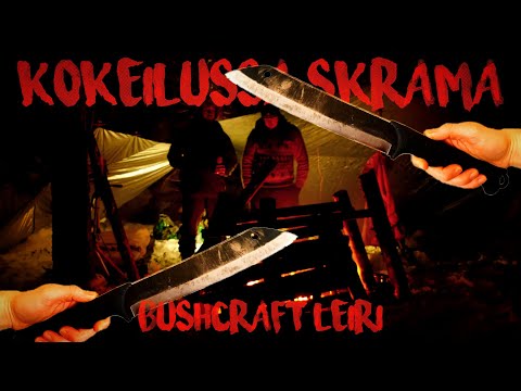 Yön Yli Bushcraft Leiri Lumisessa Metsässä feat. Vegesakke | Testissä Varustelekan Terävä Skrama 240