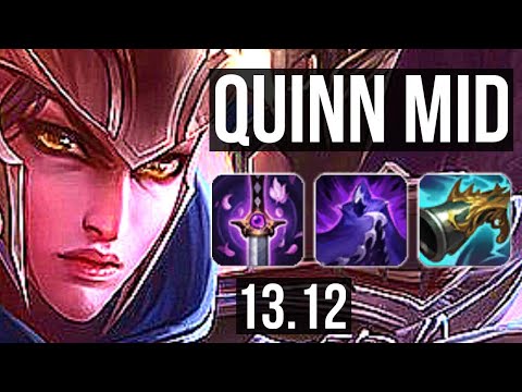 QUINN vs EKKO (MID) | Legendary, 67% winrate, 6 solo kills, 16/3/4 | EUW Master | 13.12