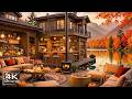 AUTUMN JAZZ MUSIC 🍂 COZY COFFEE SHOP AMBIENCE WITH SMOOTH JA ..